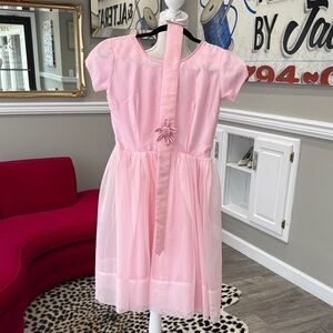 VINTAGE Pink Dress with matching belt